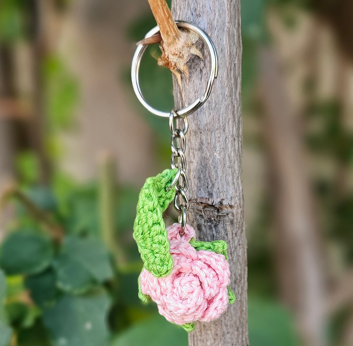 Crochet Flower Keychains